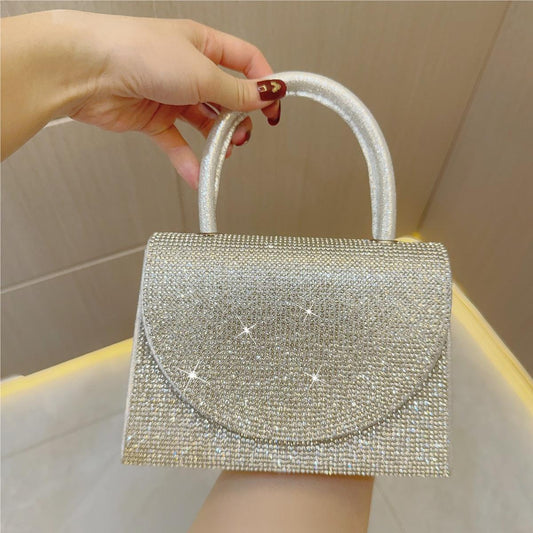 Glitzernde Handtasche für Damen ⎜ Elegante Abendtasche mit Kurzgriff für Gala, Event oder Dinner