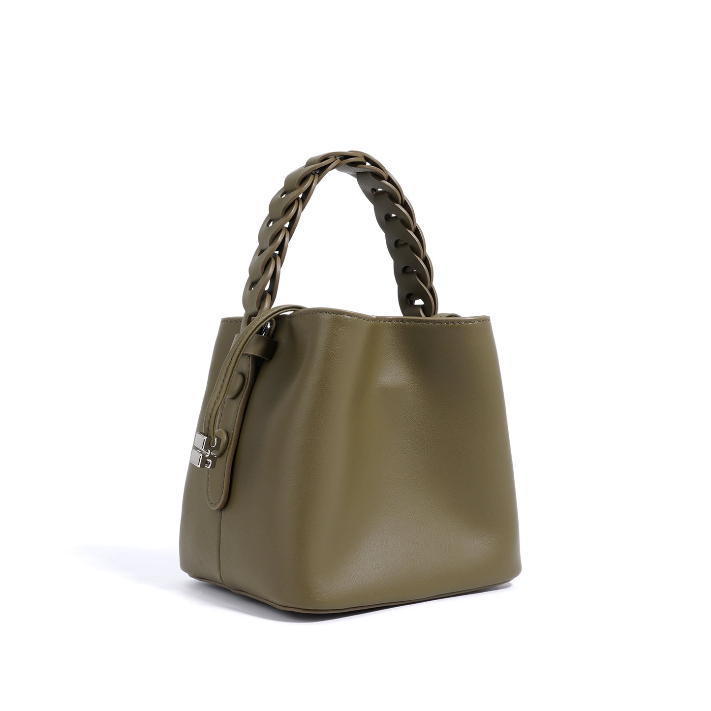 Mini Henkeltasche für Damen ⎜ Kompakte Umhängetasche mit geflochtenem Griff für City und Freizeit