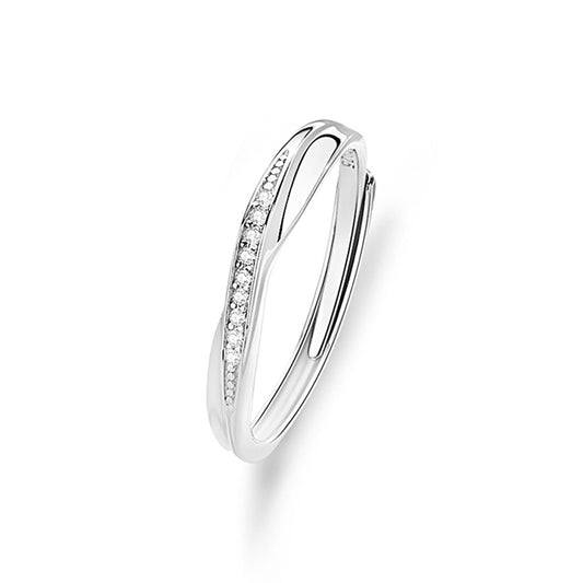 Partnerringe aus 925er Silber ⎜ Schlichte Ringe mit Möbius-Design für Paare und besondere Anlässe
