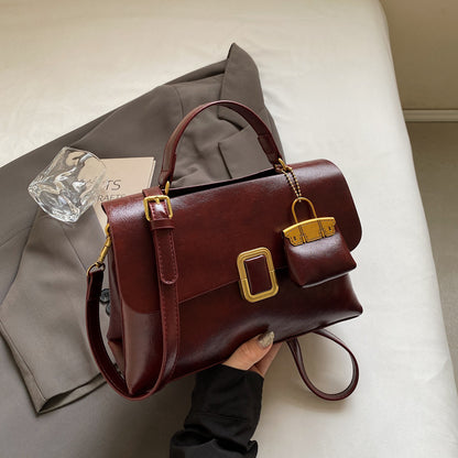 Umhängetasche für Damen ⎜ Stilvolle Schultertasche mit Reißverschluss und abnehmbarem Riemen