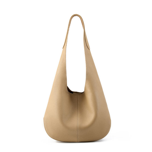 Große Schultertasche aus Leder für Damen ⎜ Weiche Beuteltasche mit viel Platz für Alltag und Büro