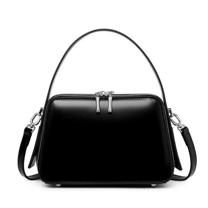 Damenhandtasche in Lederoptik ⎜ Kompakte Schultertasche mit Reißverschluss für stilvolle Business-Outfits