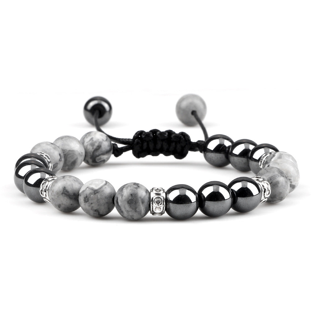 Armband aus Lavastein ⎜ Verstellbares Naturstein-Accessoire für Energie, Fokus und Balance
