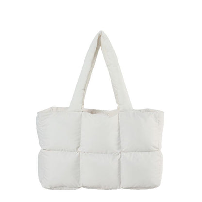 Puff-Tasche für Damen ⎜ Gepolsterte Schultertasche in Stepp-Optik für gemütliche Tage