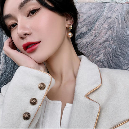 Perlenohrringe im Retro-Stil ⎜ Dezente Vintage-Optik mit goldenen Ringen für zeitlose Alltags-Eleganz