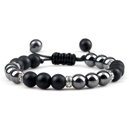 Armband aus Lavastein ⎜ Verstellbares Naturstein-Accessoire für Energie, Fokus und Balance