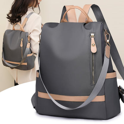 Anti-Diebstahl Rucksack für Damen ⎜ Stylischer Cityrucksack mit Reißverschluss und verstecktem Fach