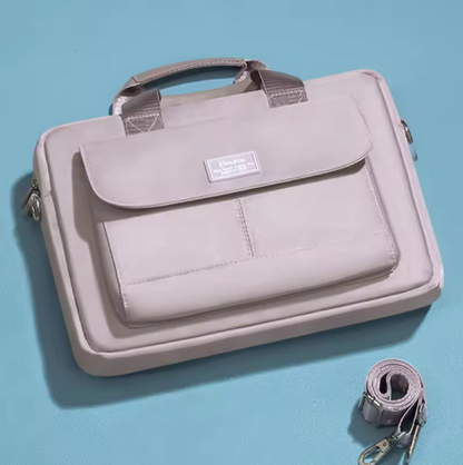 Stoßfeste Laptoptasche für Damen ⎜ Gepolsterte Schultertasche mit extra Fächern für Zubehör und Alltag