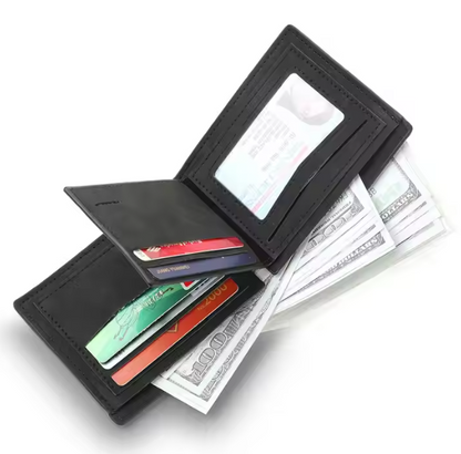Faltbare Geldbörse für Herren ⎜ Zweiteiliges Portemonnaie mit mattem Finish und praktischer Innenaufteilung