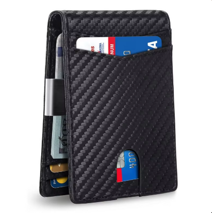 Ultraflache RFID-Brieftasche für Herren ⎜ Dünne Lederbörse mit Platz für bis zu 12 Karten und Schutzfunktion