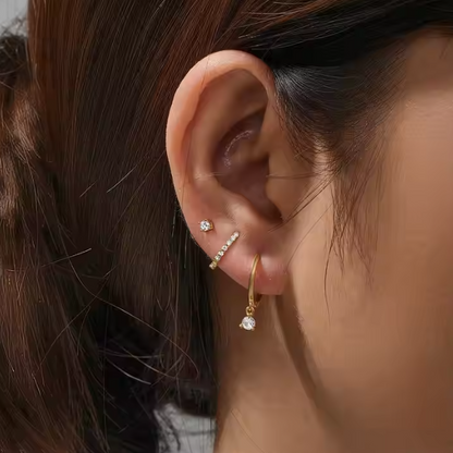 Elegantes Set aus Ohrschmuck ⎜ Drei Varianten mit Zirkonia für flexible Looks und besondere Anlässe