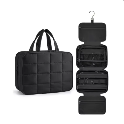 Aufhängetasche für Pflegeprodukte ⎜ Waschbare Kosmetiktasche mit Fächern für unterwegs und zu Hause