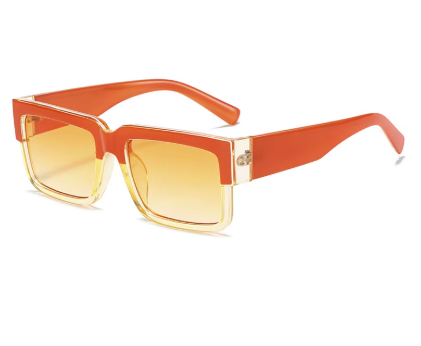 Minimalistische Unisex-Sonnenbrille ⎜ Rechteckiger Schnitt für cleane Alltagslooks