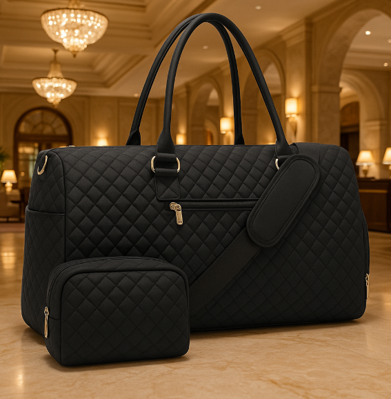 Gepolsterte Tasche mit Zusatzfach ⎜ Komfortable Reisetasche mit Kosmetiktasche für Alltag und Reise