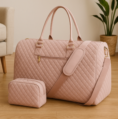 Gepolsterte Tasche mit Zusatzfach ⎜ Komfortable Reisetasche mit Kosmetiktasche für Alltag und Reise