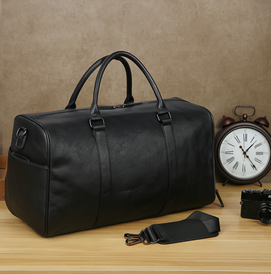 Retro-Reisetasche aus Leder ⎜ Stilvoller Weekender für Herren mit großzügigem Stauraum
