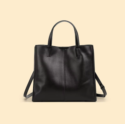 Große Tragetasche für Damen ⎜ Klassische Schultertasche in Lederoptik mit viel Platz für Arbeit und Alltag