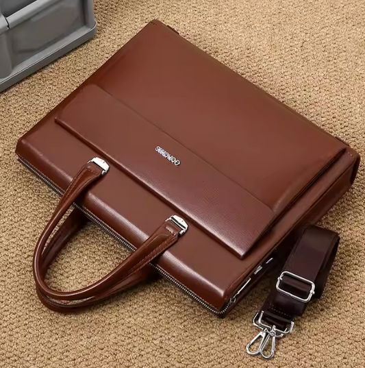 Business Handtasche für Herren ⎜ Elegante Aktentasche mit Zahlenschloss für Arbeit und Geschäftsreisen