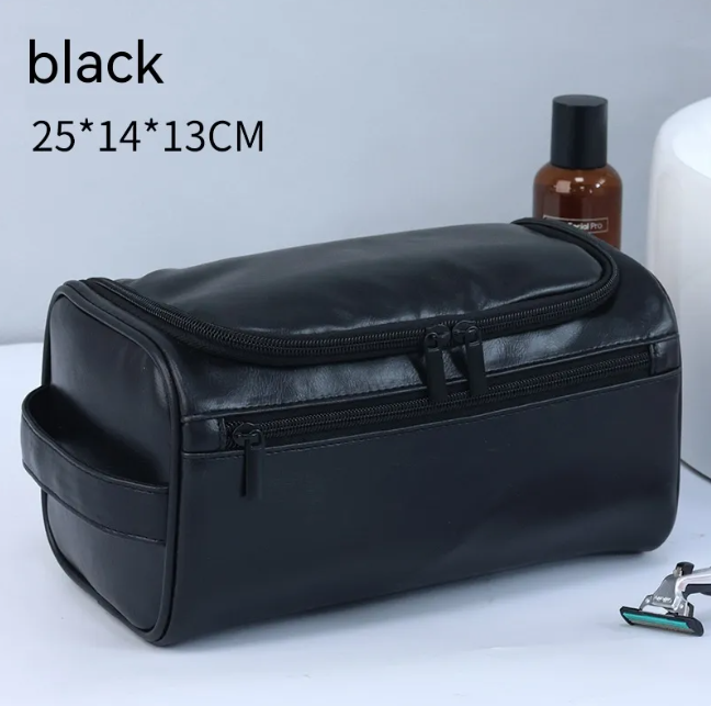 Pflege-Organizer für Herren ⎜ Wasserfeste Kosmetiktasche mit Tragegriff und geräumigem Innenfach
