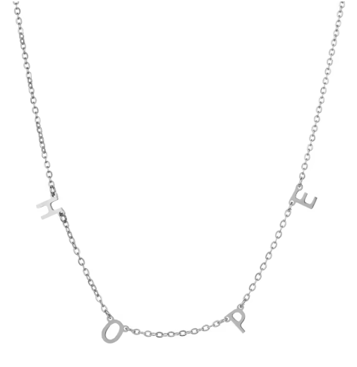 Modische Buchstaben-Kette aus Edelstahl ⎜ Stylisches Design für minimalistische Alltagslooks