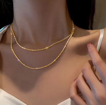 Glamouröse Kette für Damen ⎜ Funkelnder Halsschmuck für vielseitige Party- und Abendoutfits