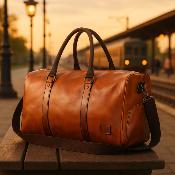 Große Herrentasche für Kurztrips ⎜ Praktische Tragetasche mit Schulterriemen für Wochenende und Fitness