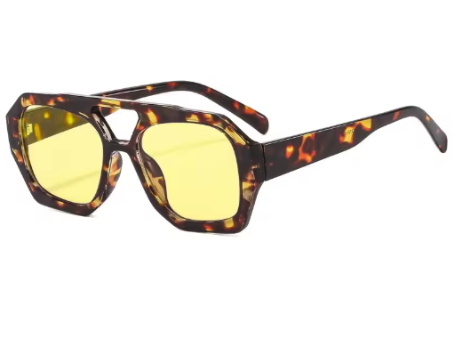 Leoparden-Sonnenbrille mit großem Rahmen ⎜ Ideal für Strand, Urlaub & Sommerlooks