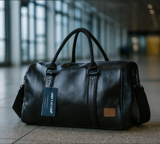 Große Herrentasche für Kurztrips ⎜ Praktische Tragetasche mit Schulterriemen für Wochenende und Fitness