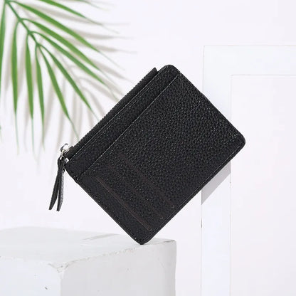 Kartenetui mit Reißverschluss für Damen ⎜ Schlankes Design mit mehreren Kartenfächern und Münzfach