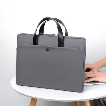 Laptop Tasche mit Griff für Damen und Herren ⎜ Schlankes Design mit Vordertasche für stilvollen Office-Einsatz