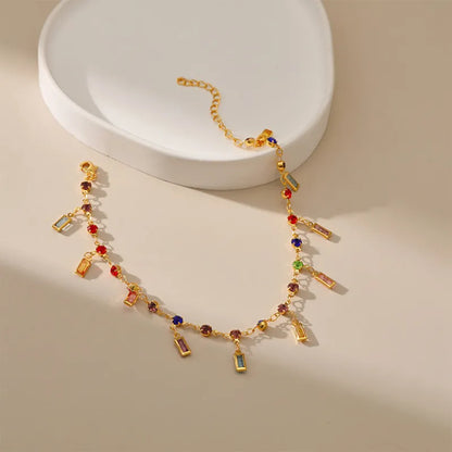 Sommerliches Armband für Damen ⎜ Bunte und vergoldete Anhänger für sonnige Outfits und Urlaubsfeeling