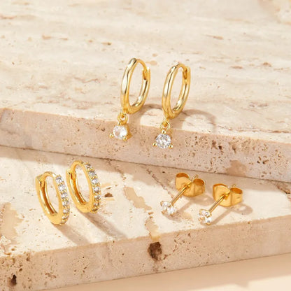 Elegantes Set aus Ohrschmuck ⎜ Drei Varianten mit Zirkonia für flexible Looks und besondere Anlässe