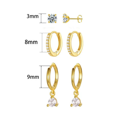 Elegantes Set aus Ohrschmuck ⎜ Drei Varianten mit Zirkonia für flexible Looks und besondere Anlässe