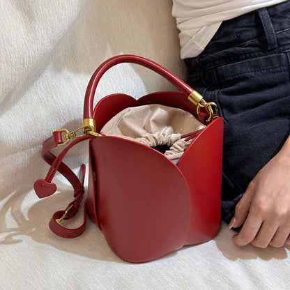 Handtasche für Damen ⎜ Blumentasche mit Zugband und Tragegriff für besondere Anlässe