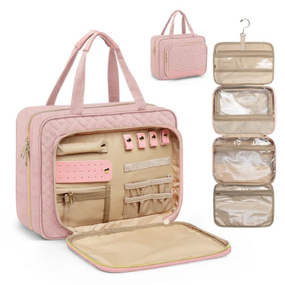 Damen-Kosmetiktasche zum Aufhängen ⎜ Geräumige Aufbewahrungstasche mit Haken und Innenfächern