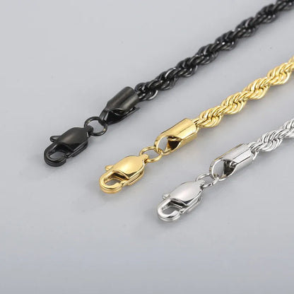 Kordelarmband für Herren ⎜ Robuste Gliederkette in Goldoptik mit japanischem Verschluss für markante Styles