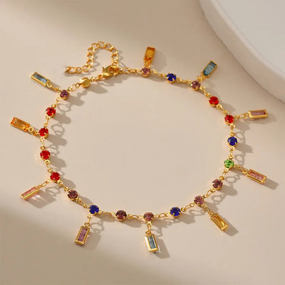 Sommerliches Armband für Damen ⎜ Bunte und vergoldete Anhänger für sonnige Outfits und Urlaubsfeeling