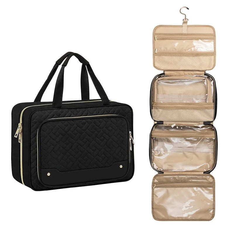 Damen-Kosmetiktasche zum Aufhängen ⎜ Geräumige Aufbewahrungstasche mit Haken und Innenfächern