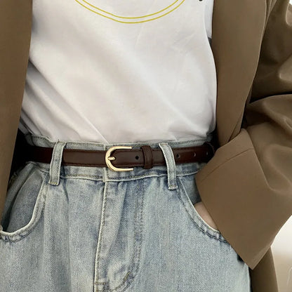 Kunstleder-Gürtel für Damen ⎜ Schlichtes Design für Jeans, Röcke und elegante Looks