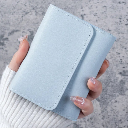 Damen Geldbörse mit Magnetverschluss ⎜ Schlichte Brieftasche mit Fächern für Karten und Scheine